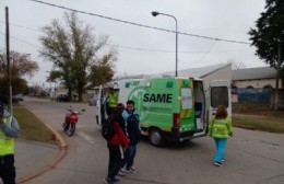 Esquivó a una bici, se cayó de su moto y terminó hospitalizado